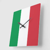 Horloge Carrée Drapeau Italie (Angle)