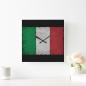 Horloge Carrée drapeau italien (Maison)