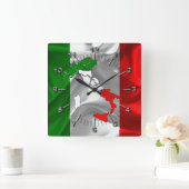 Horloge Carrée Drapeau italien (Maison)