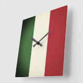 Horloge Carrée Drapeau italien (Angle)