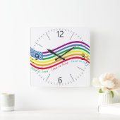 Horloge Carrée Drapeau LGBT (Maison)