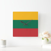 Horloge Carrée Drapeau Lituanie (Maison)