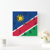 Horloge Carrée Drapeau namibien (Maison)