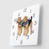 Horloge Carrée Drapeau patriotique (Angle)