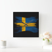 Horloge Carrée Drapeau Pays-Bas, drapeau national (Maison)