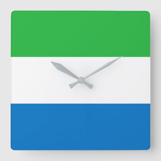 Horloge Carrée Drapeau Sierra Leone (Recto)
