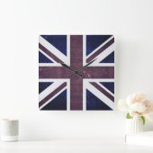 Horloge Carrée Drapeau vintage Royaume-Uni 2 (Maison)