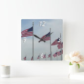 Horloge Carrée Drapeaux américains au Washington Monument (Maison)