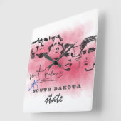 Horloge Carrée Drawing South DAKOTA (Angle)