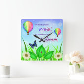 Horloge Carrée Dream Quote Wall Clock (Maison)
