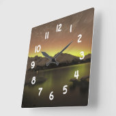 Horloge Carrée Dreamy Aurora (Angle)
