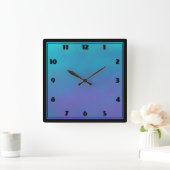 Horloge Carrée Dreamy Blues Abstract Design (Maison)