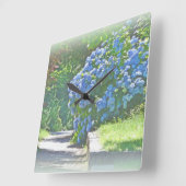 Horloge Carrée Dreamy Summer Hydrangeas (Angle)
