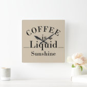 Horloge Carrée drinker dit à propos du café (Maison)