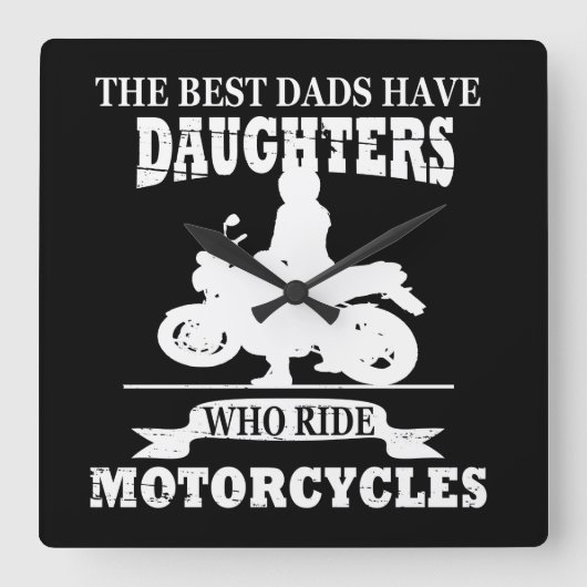 Horloge Carrée Drôle cadeaux de fête des pères (Recto)