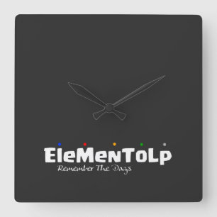 Horloge Carrée Drôle des paroles d'alphabet