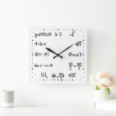 Horloge Carrée Drôle Jeu de quiz Pop Math Genius (Maison)