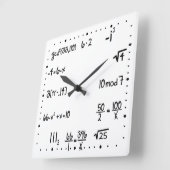 Horloge Carrée Drôle Jeu de quiz Pop Math Genius (Angle)