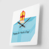 Horloge Carrée Drôle mignon St Nicholas Dutch Sinterklaas Kids Ar (Angle)