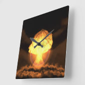 Horloge Carrée Drop the bomb (Angle)