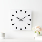 Horloge Carrée Drops noirs (Maison)