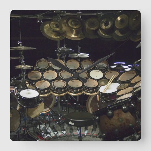 Horloge Carrée Drum Power (Recto)