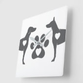 Horloge Carrée DTDR Doberman Wall Clock White (Angle)