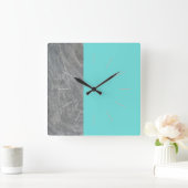 Horloge Carrée DUET | marbre et toute couleur (Maison)