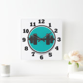 Horloge Carrée Dumbbell (Maison)