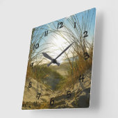 Horloge Carrée Dünengras und Meer - (Angle)