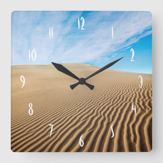 Horloge Carrée Dunes de Mesquite (Recto)