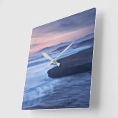 Horloge Carrée Dusk At Moonstone Beach (Angle)