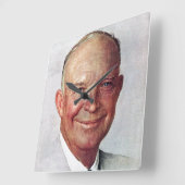Horloge Carrée Dwight D. Eisenhower (Angle)