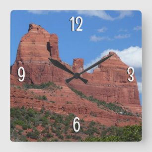 Horloge Carrée Eagle Rock I Sedona Arizona Photographie de voyage