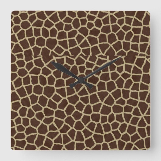 Horloge Carrée Earth Tone Giraffe Print Pattern Decorative Throw  (Recto)