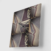 Horloge Carrée Earth Toned Modern (Angle)