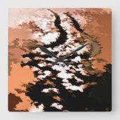 HORLOGE CARRÉE EAU ABSTRAITE (Recto)