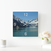 Horloge Carrée Eaux glaciaires de l'Alaska (Maison)