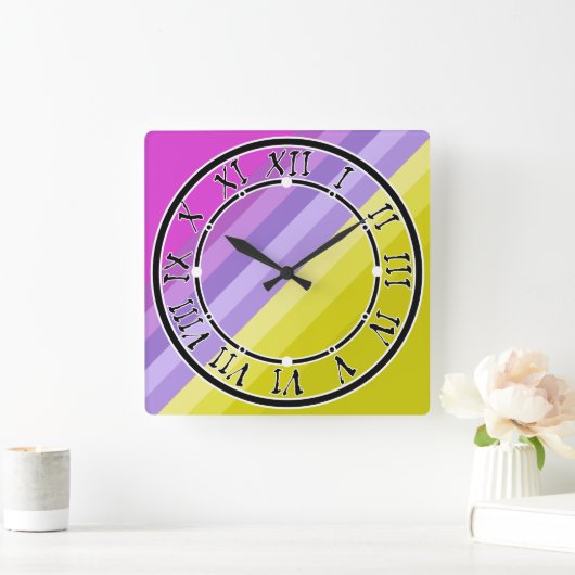 Horloge Carrée Écarté, lumineux (Maison)