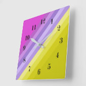 Horloge Carrée Écarté, lumineux (Angle)