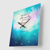 Horloge Carrée Ecclésiaste 3 11 Il Met l'éternité dans le coeur d (Angle)