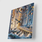 Horloge Carrée Echos de '73 : Le Labyrinthe de Chronos Ocean (Angle)