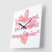 Horloge Carrée Échos intemporels (Angle)