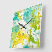 Horloge Carrée Éclaboussure II de Splish (Angle)