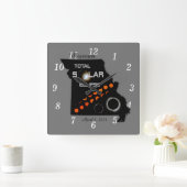 Horloge Carrée Éclipse solaire du Missouri (Maison)