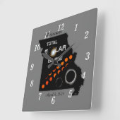 Horloge Carrée Éclipse solaire du Missouri (Angle)