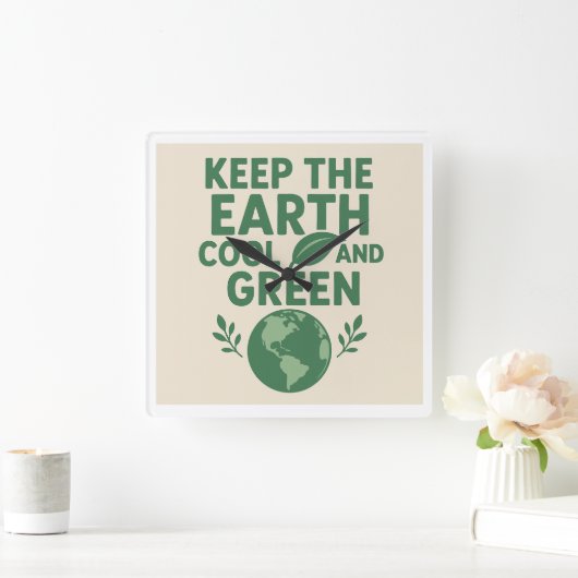 Horloge Carrée Eco Wall Clock (Maison)