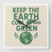 Horloge Carrée Eco Wall Clock