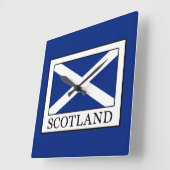 Horloge Carrée Écosse (Angle)