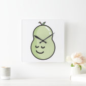 Horloge Carrée Écouter avec le sourire (Maison)